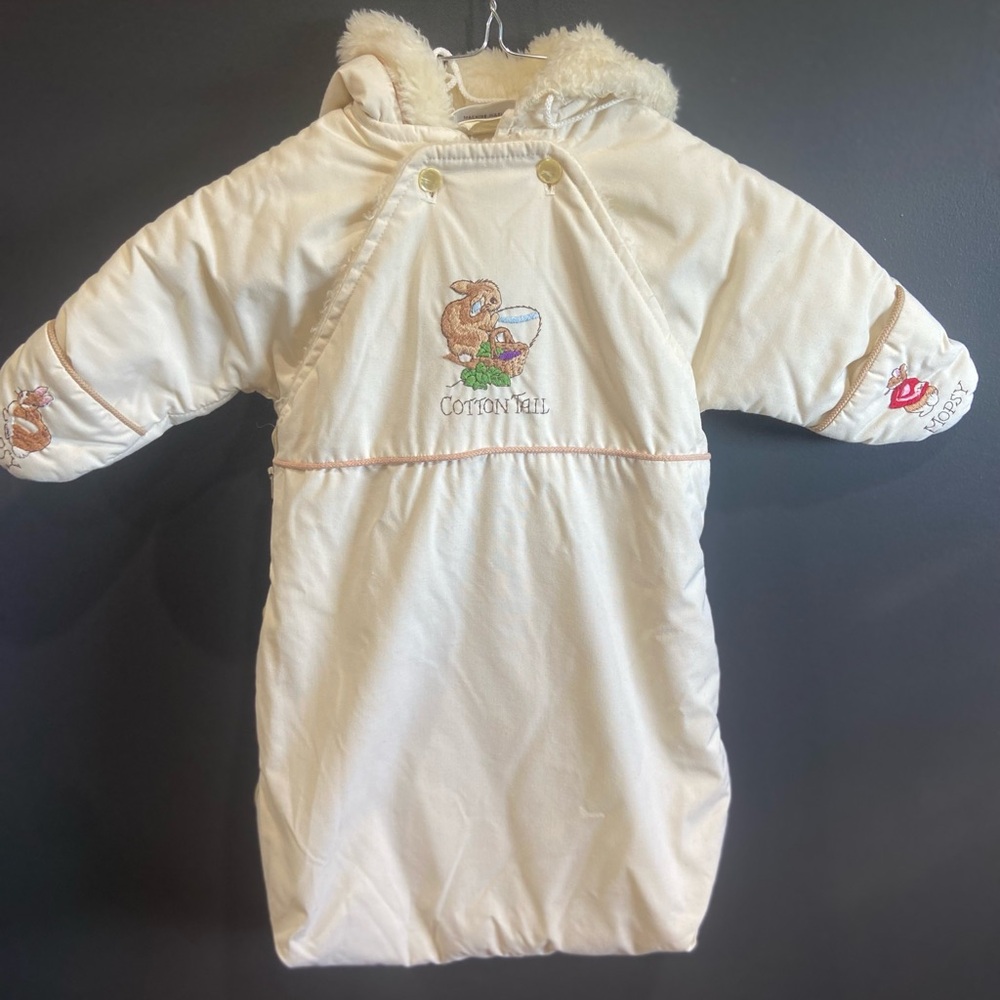 Vintage Beatrix Potter Quiltex Baby Bunting Snowsuit